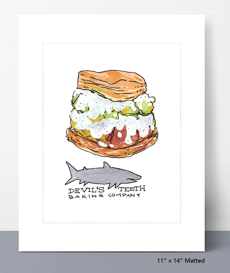 Devil's Teeth Baking Company's Breakfast Sandwich Print