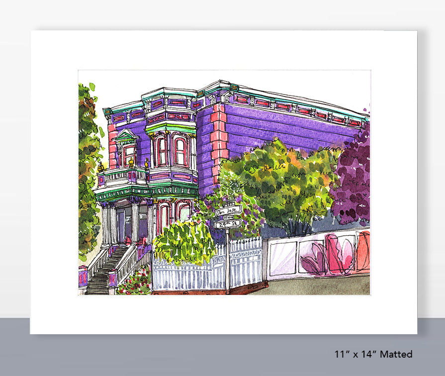Mission Pink & Purple Victorian Print
