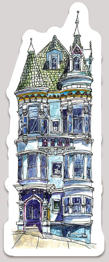 McAllister Blue House Sticker