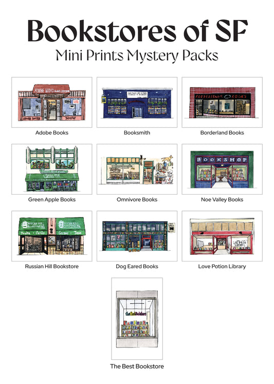 Bookstores of SF - Mini Print Mystery Pack