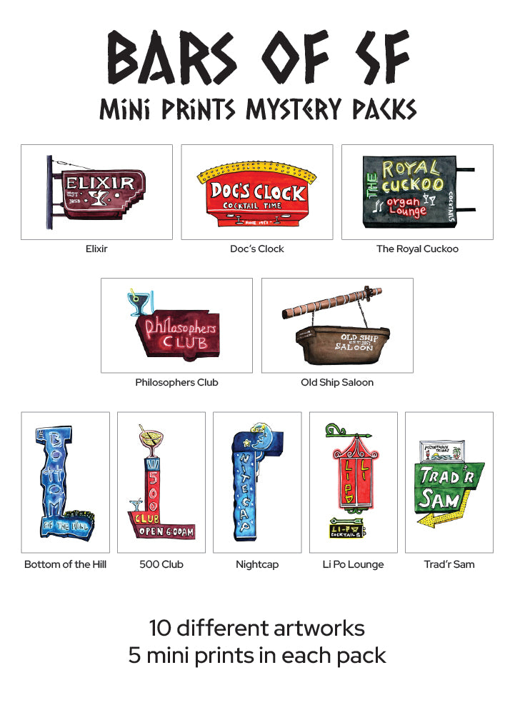 Bars of SF - Mini Print Mystery Pack