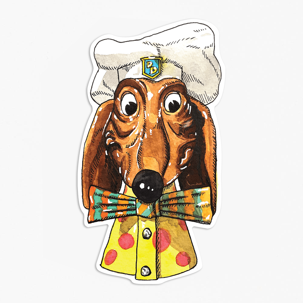 Yellow Doggy Diner Sticker