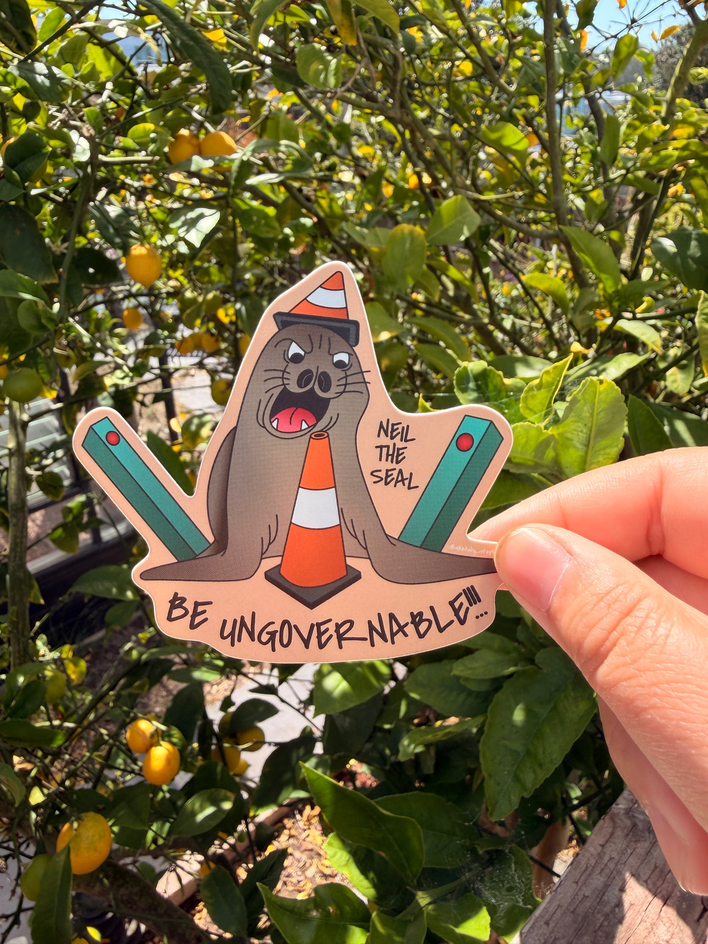 Neil The Seal - Be Ungovernable Sticker