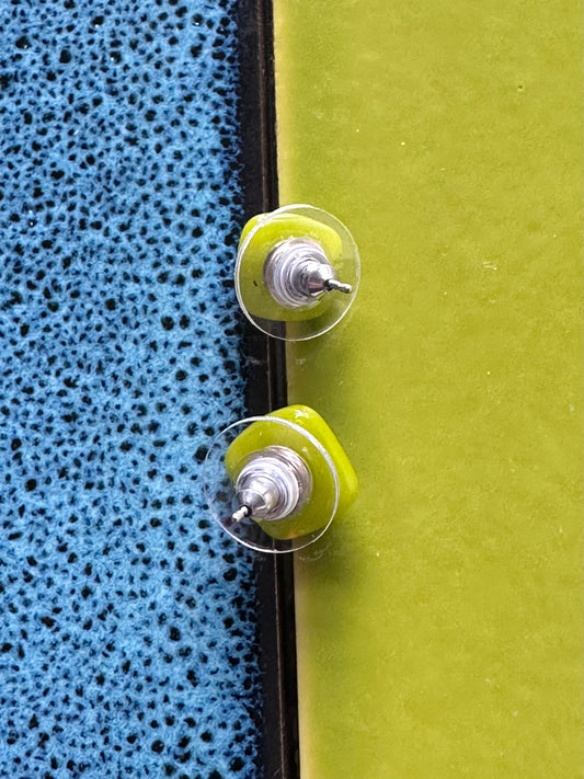 Sage & Selenite Fused Glass Studs