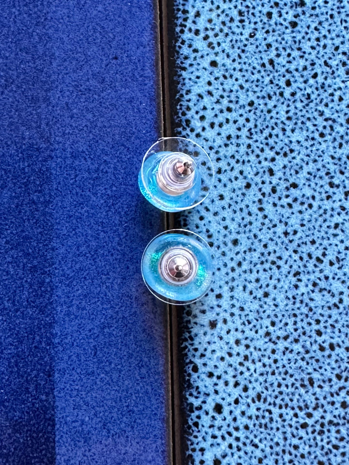 Moonstone Fused Glass Studs