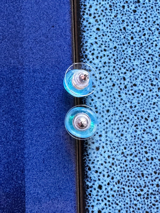 Moonstone Fused Glass Studs