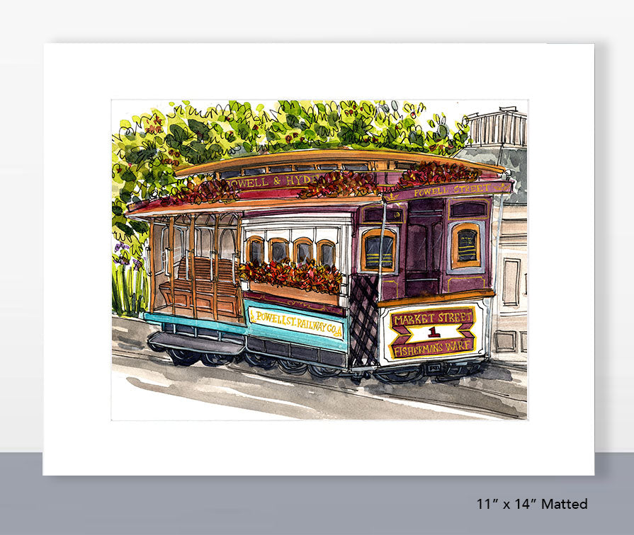 Hyde Street Cable Car Turnaround Print