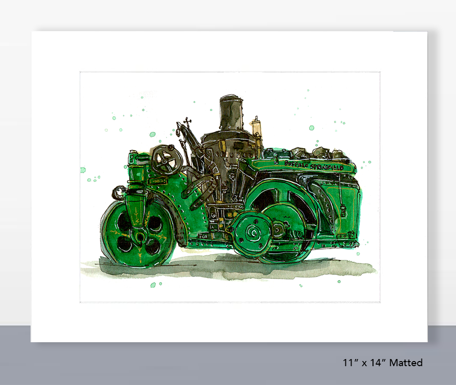 Roadworks Steamroller Printing Festival Print