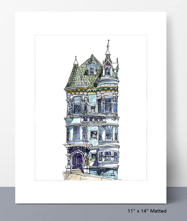 Blue Victorian Print