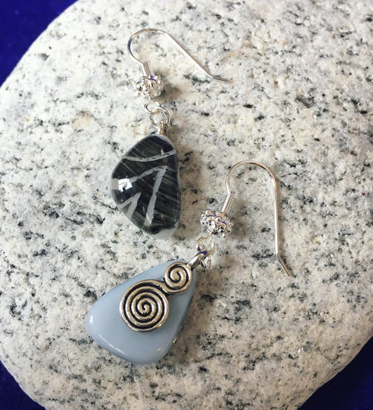 Silver Swirl Earrings