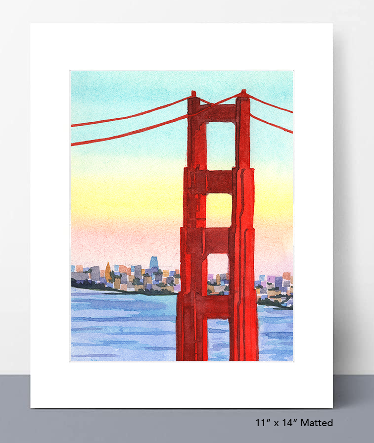 Golden Gate Bridge at Sunset Print