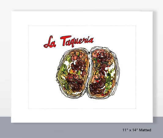 La Taqueria's Carne Asada Burrito Print