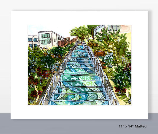 16th Avenue Tile Steps Print