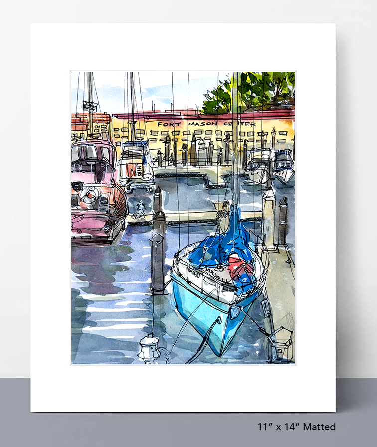 Fort Mason Boat Harbor Print