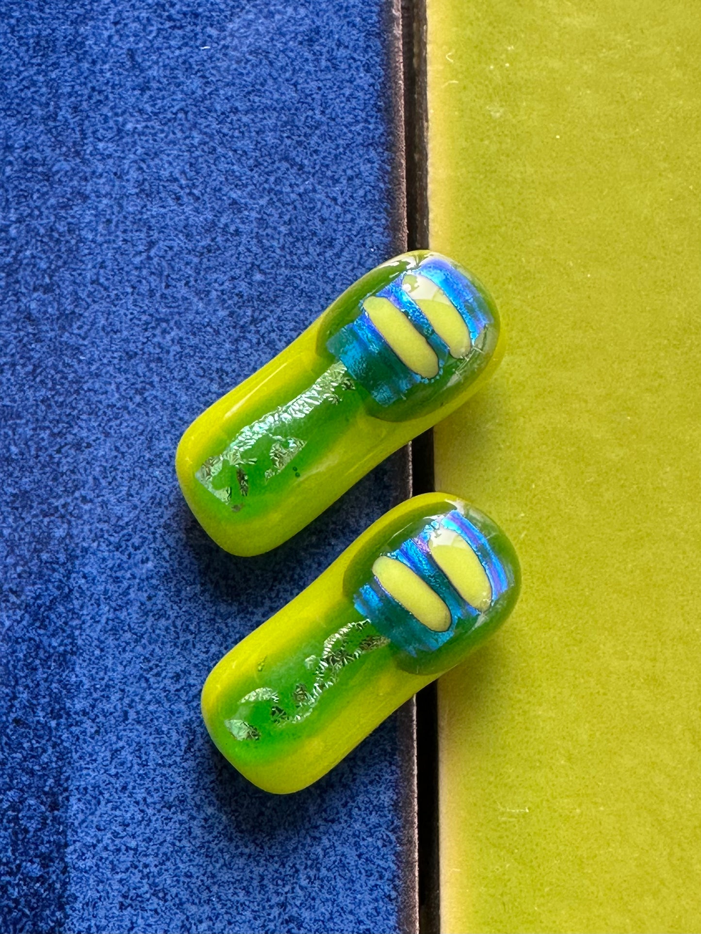 Bamboo Fused Glass Studs
