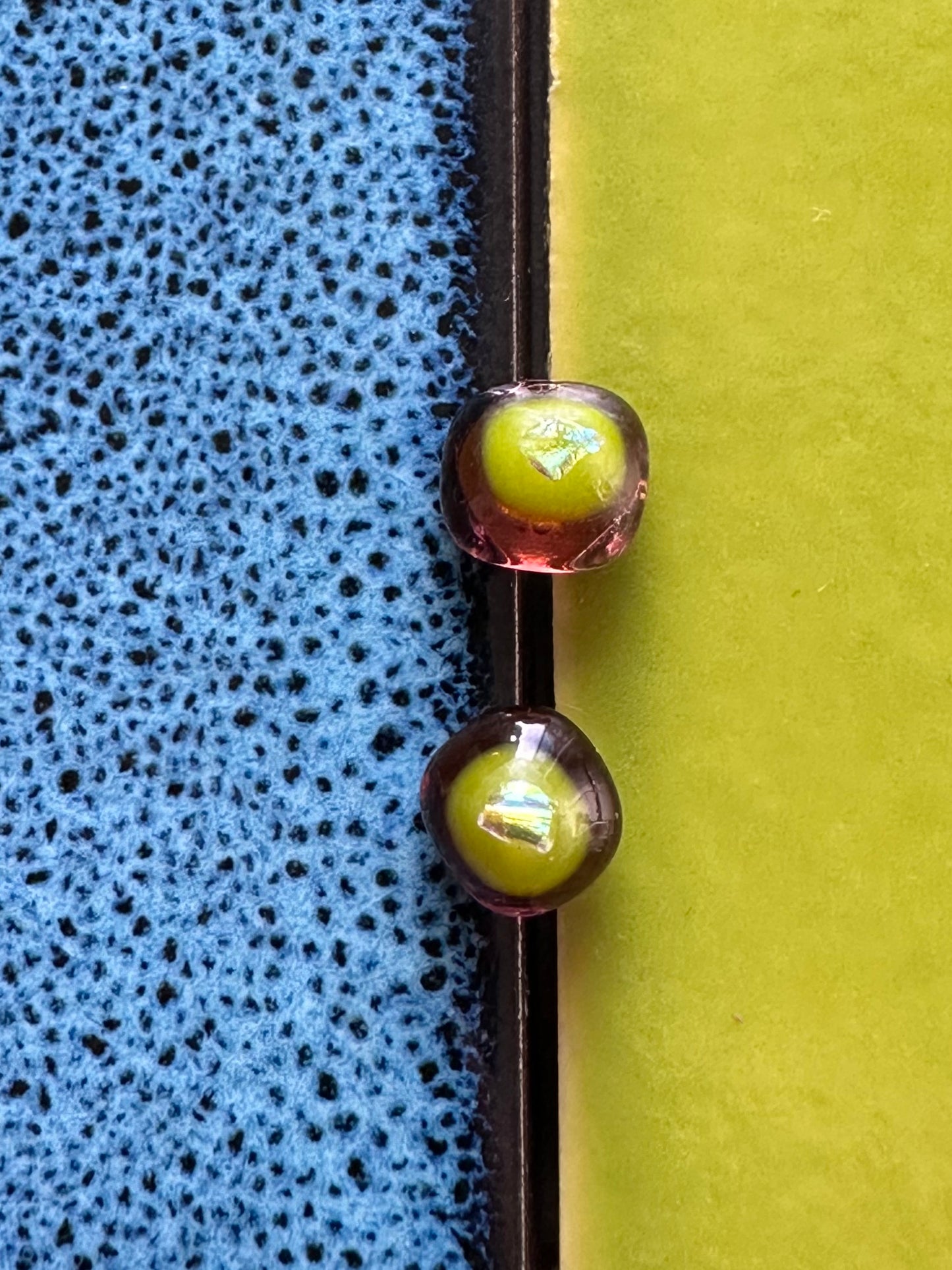 Fading Into Purple Fused Glass Studs