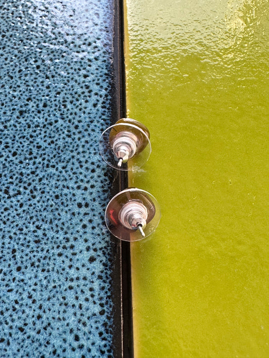 Fading Into Purple Fused Glass Studs