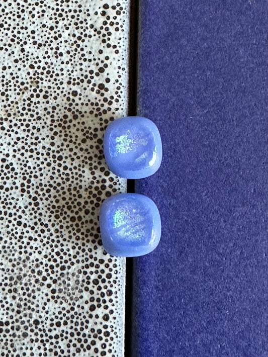 Periwinkle Paradise Fused Glass Studs