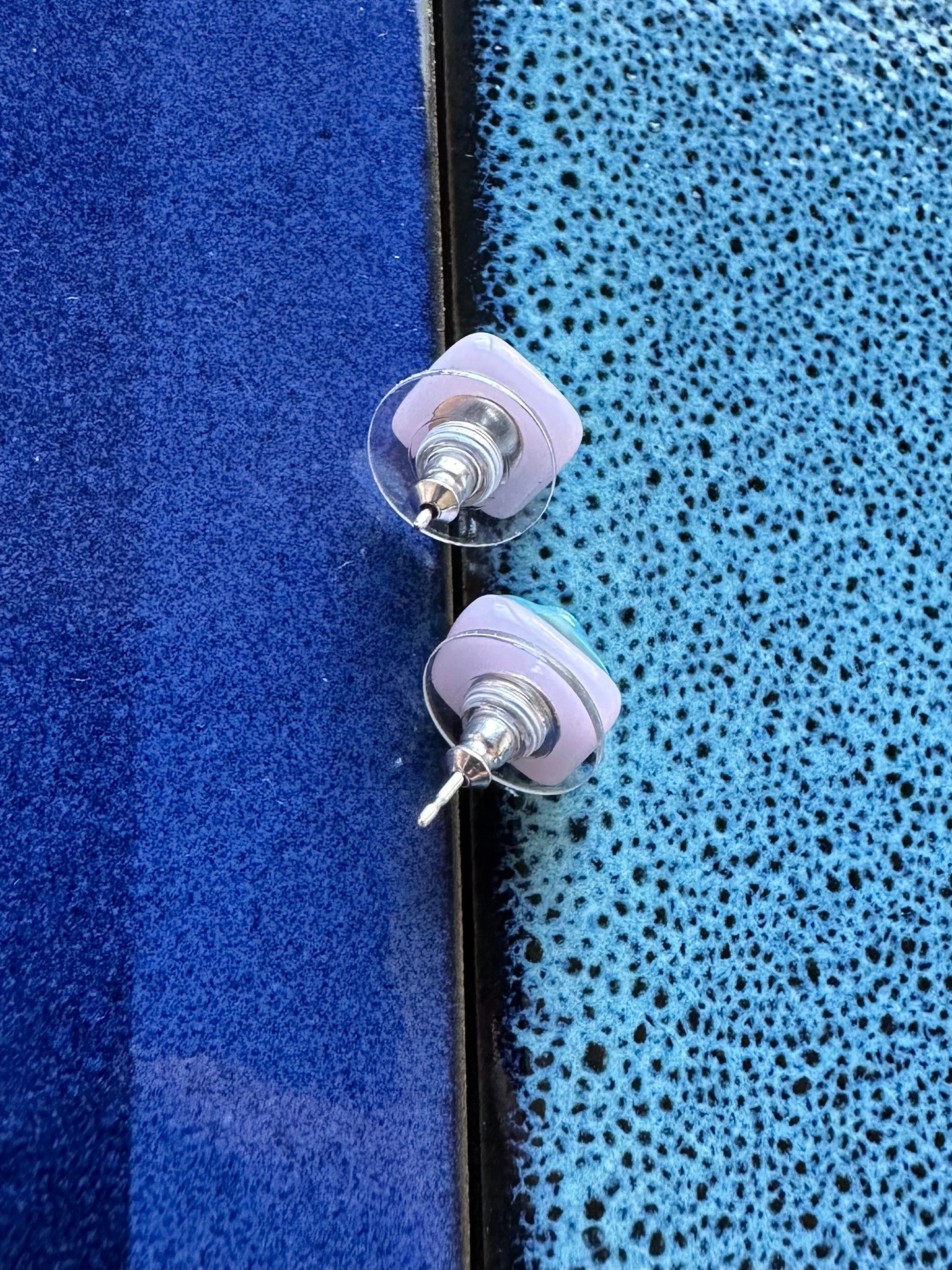 Trans Pride Fused Glass Studs