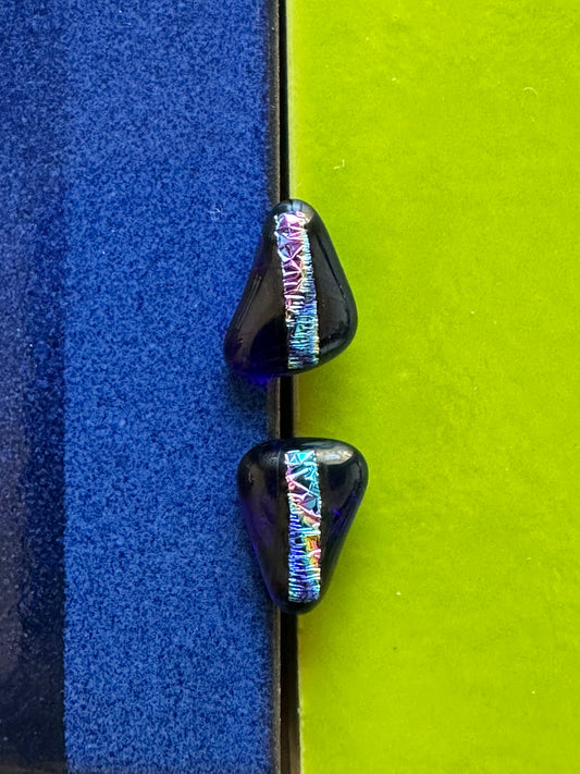 Gravity's Rainbow Fused Glass Studs