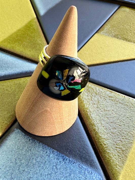 Supernova Fused Glass Ring