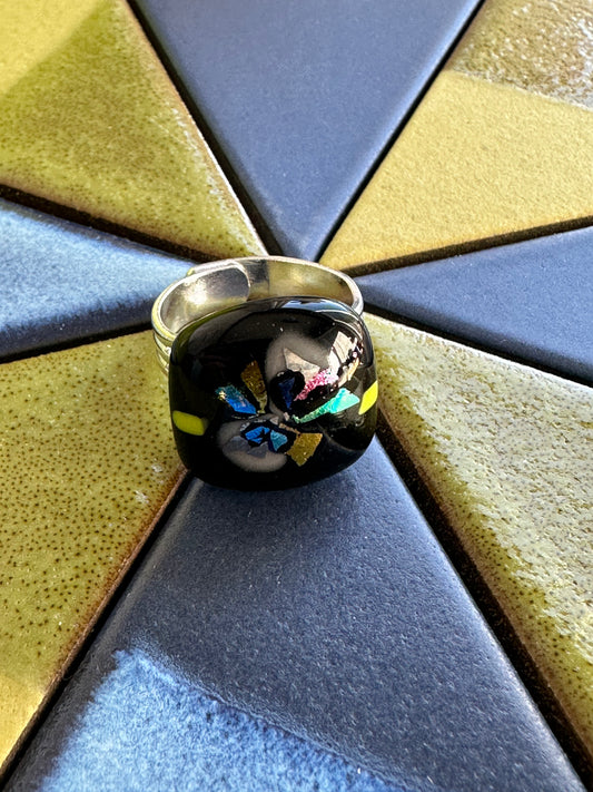 Supernova Fused Glass Ring