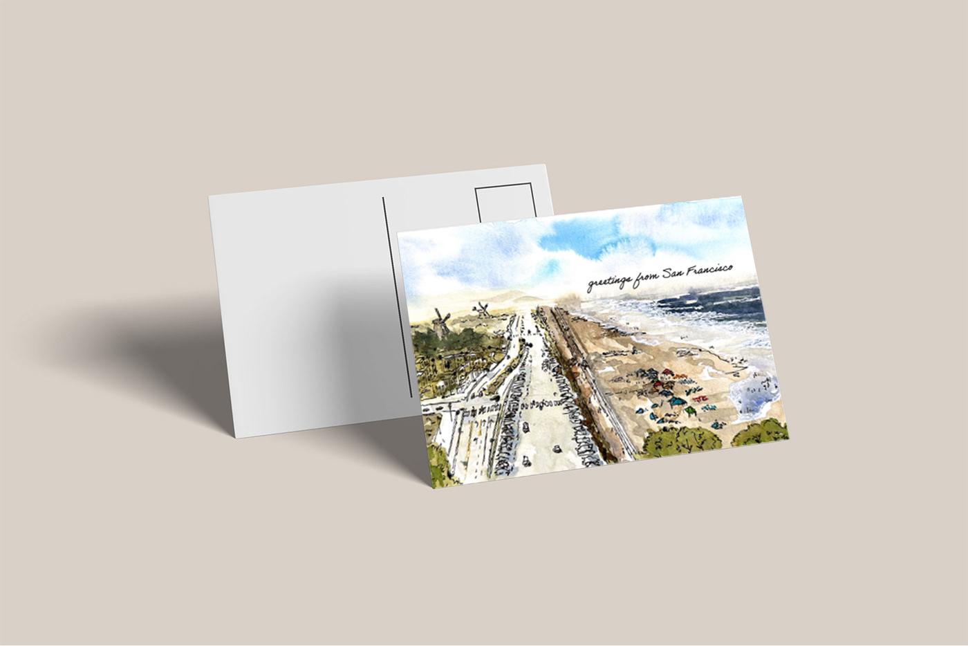 Ocean Beach Postcard