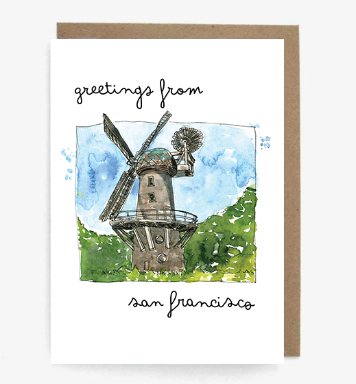 Dutch Windmill - Greetings from San Francisco