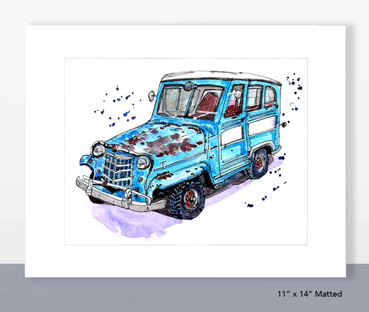 Blue Truck Print