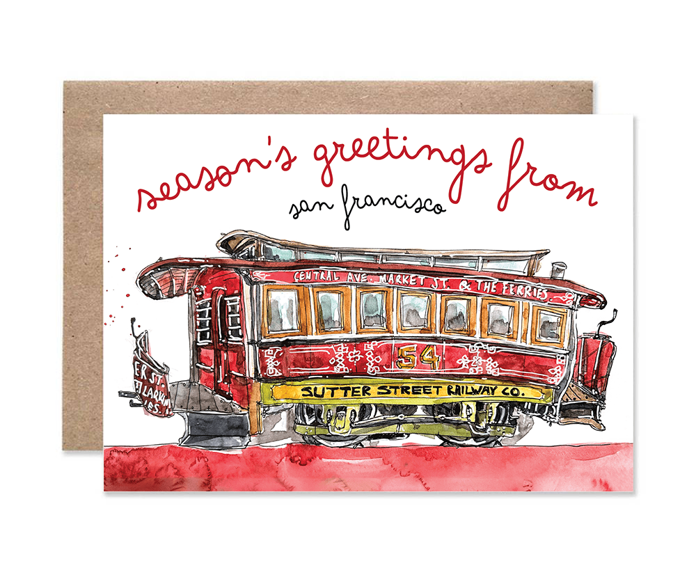 Cable Car - Season's Greetings from San Francisco