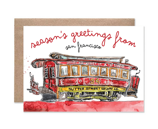 Cable Car - Season's Greetings from San Francisco