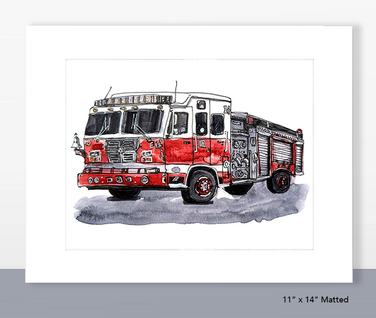 Engine 14 Firetruck Print