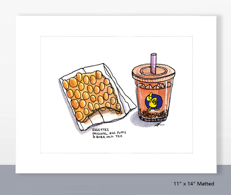 Eggettes & Boba Print