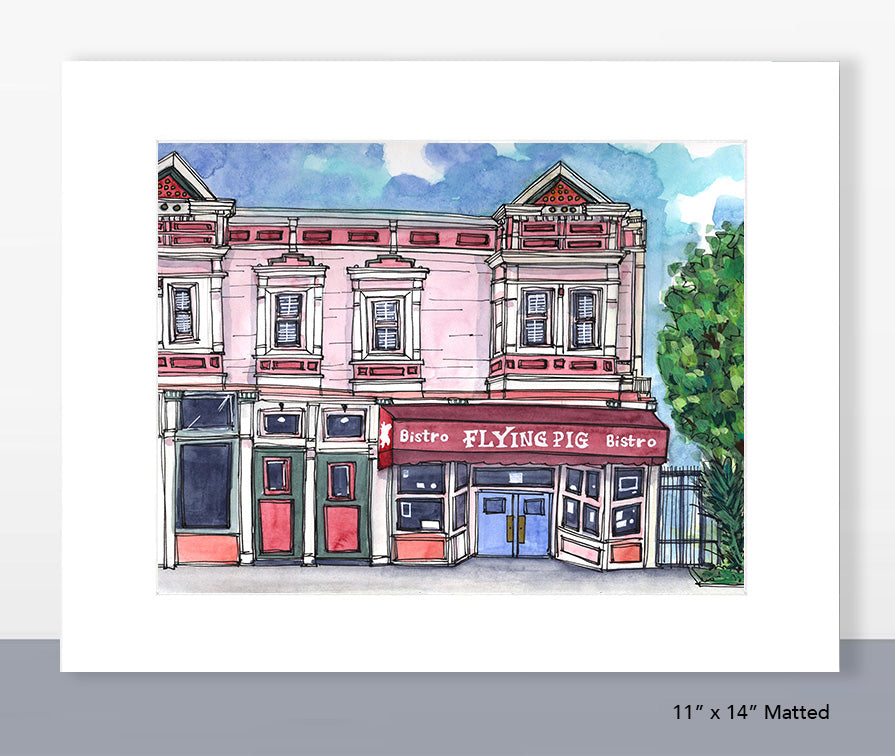 The Flying Pig Bistro Print