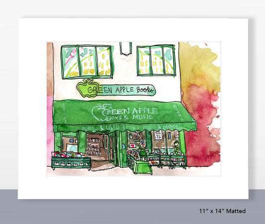 Green Apple Bookstore Print