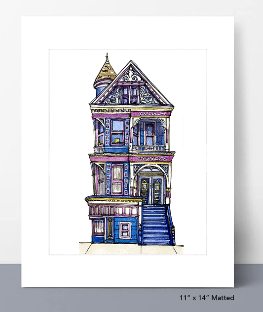 Purple & Gold Victorian Print