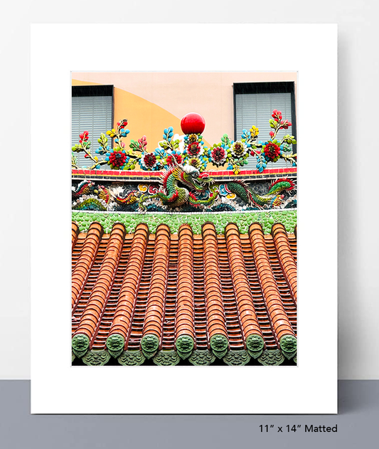 Longshan Temple Roof Photo Print