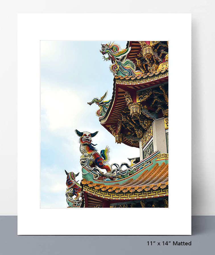 Zhulinshan Guanyin Temple Roof Photo Print