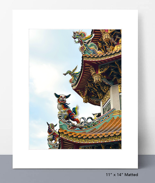 Zhulinshan Guanyin Temple Roof Photo Print