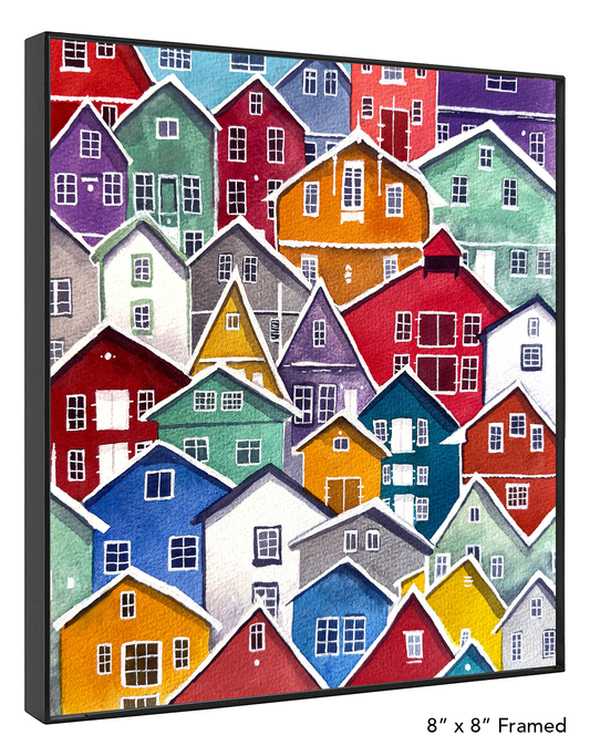 Scandinavian Village Print