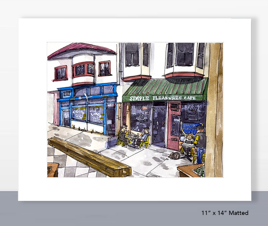 Simple Pleasures Cafe Print