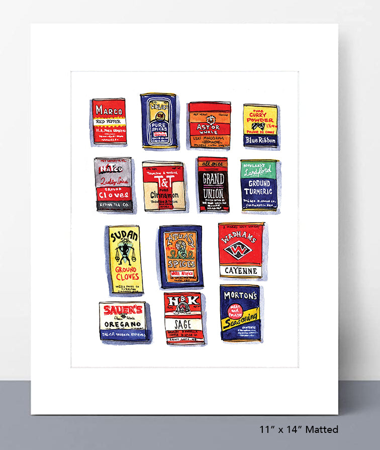Vintage Spices Print