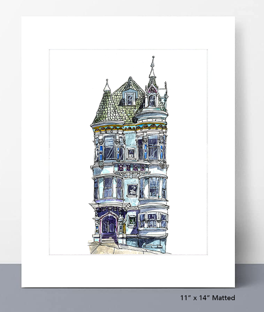 Blue Victorian Print