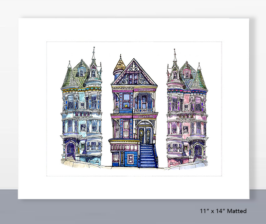 3 Victorians of San Francisco Print