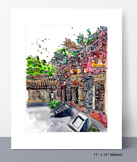 Xin Tian Temple Courtyard (行天宮) Print
