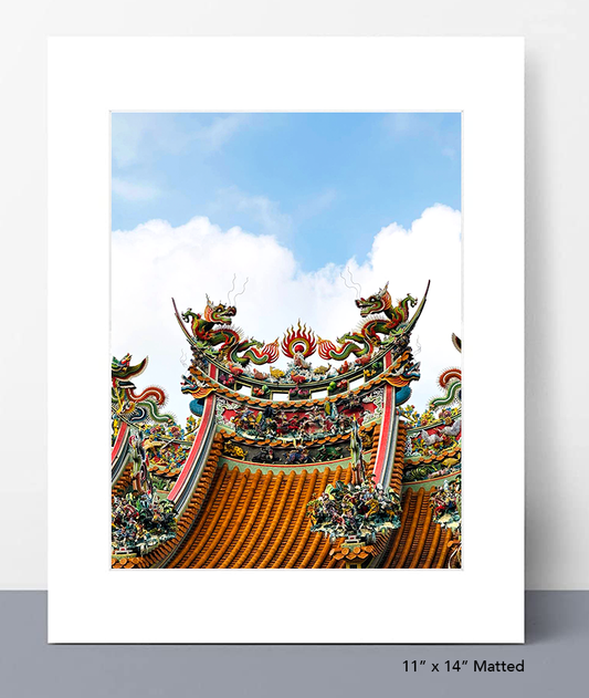 Zhulinshan Guanyin Temple Roof Photo Print
