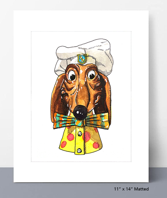 Yellow Doggie Diner Head Print