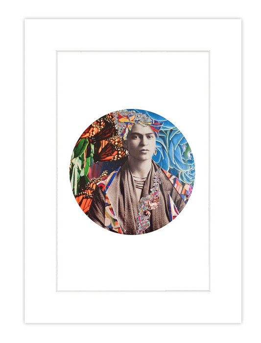 Mariposa Frida Collage Print