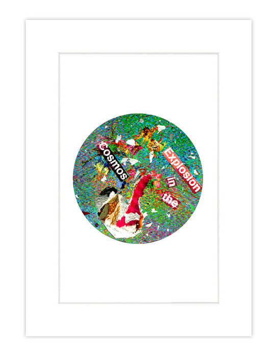 Explosion in the Cosmos Collage Print