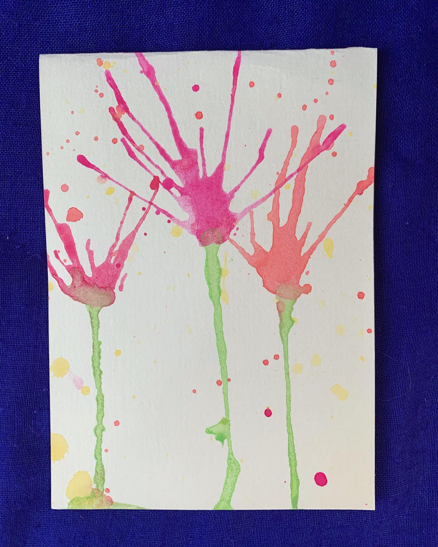 Abstract 3 Red Watercolor Roses